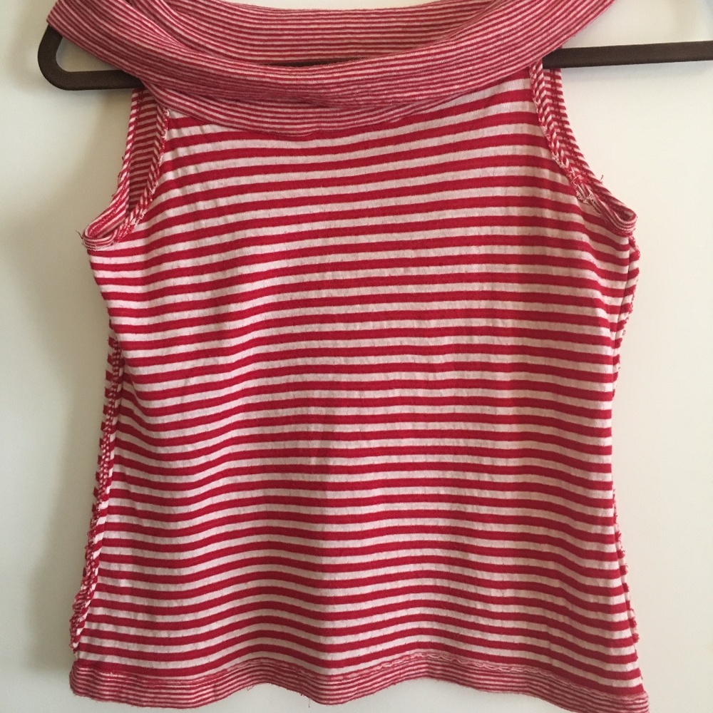 Anthropologie Top Striped Cowl NeckTank, XS